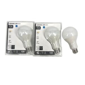 IKEA LEDARE LED A21 Light Bulb 12.2W = 75W 1100 Lumen E26 White 2 Sealed +1 Open